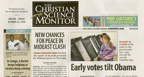 Μόνο online θα κυκλοφορεί η Christian Science Monitor