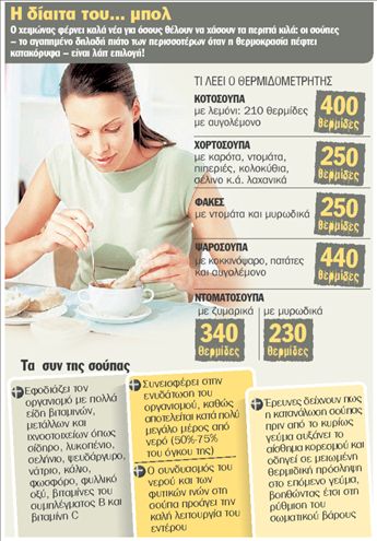 Οι διαιτολόγοι  ψηφίζουν σούπες!