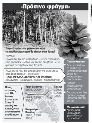 Βελανιδιές και ακακίες αντί για πεύκα