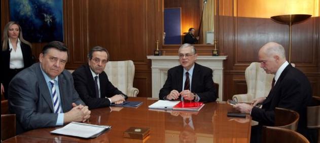 Ολοκληρώθηκε η συνάντηση των πολιτικών αρχηγών με τον Πρωθυπουργό Λουκά Παπαδήμο