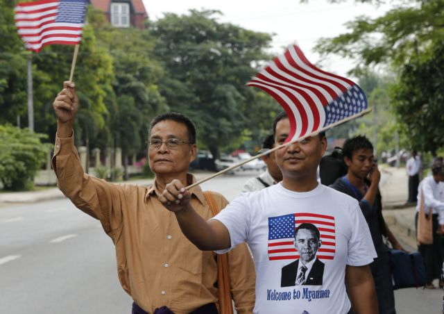 Με ενθουσιασμό υποδέχθηκε η Μιανμάρ τον Μπαράκ Ομπάμα