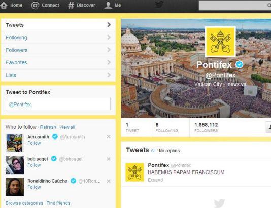 Το πρώτο tweet του νέου Πάπα