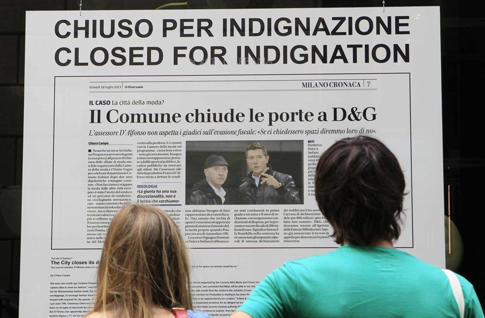 Κλείνουν τα μαγαζιά τους «λόγω αγανάκτησης» οι Ντόλτσε και Γκαμπάνα