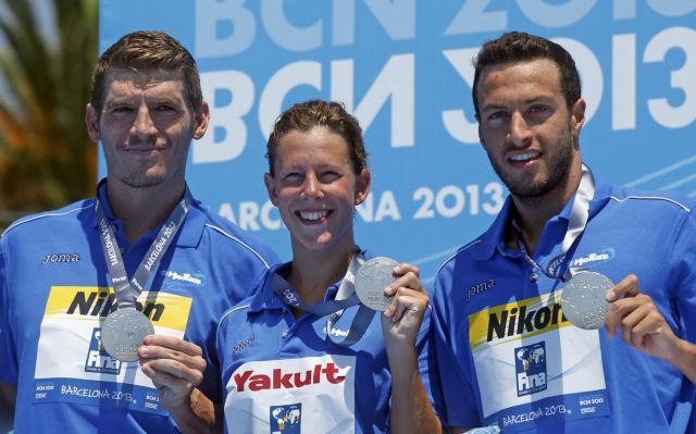 Ασημένιο μετάλλιο η Ελλάδα στο ομαδικό των 5 χλμ. κολύμβησης στο Παγκόσμιο Πρωτάθλημα