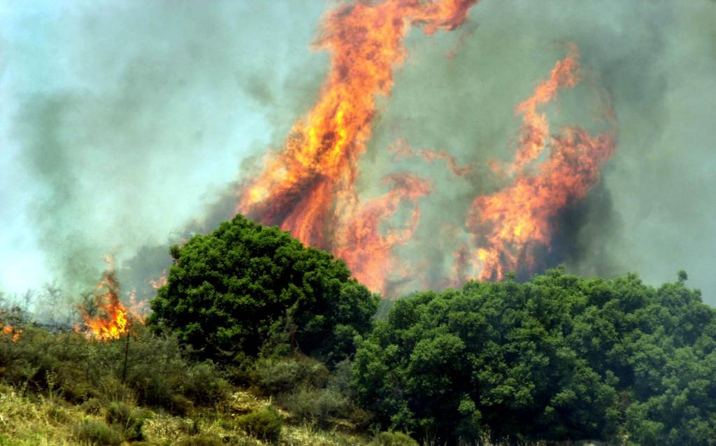 Πολλές οι επικίνδυνες περιοχές για πυρκαγιά τη Δευτέρα