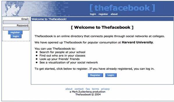 Δέκα χρόνια πριν: Πώς ήταν η αρχική σελίδα του… thefacebook