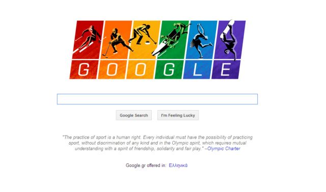 Υπέρ των δικαιωμάτων των ομοφυλοφίλων το Google Doodle για το Σότσι