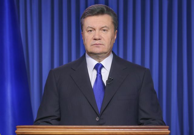 Διάγγελμα Γιανουκόβιτς: «H αντιπολίτευση παραβιάζει το Σύνταγμα με βία και δολοφονίες»