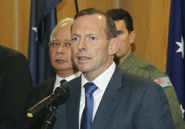 Το αεροπλάνο ίσως να μη βρεθεί ποτέ, εκτίμησε ο αυστραλός πρωθυπουργός Τόνι Άμποτ