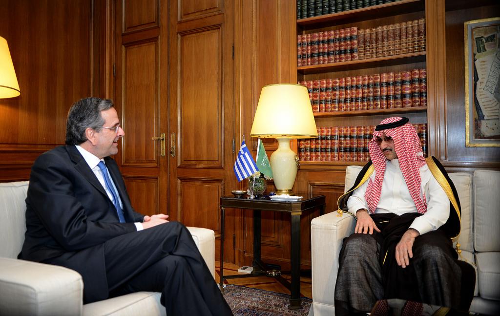 Συνάντηση Σαμαρά με τον πρίγκιπα της Σαουδικής Αραβίας