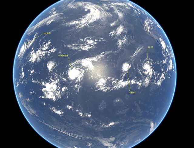 Τέσσερις τυφώνες «σαρώνουν» ταυτόχρονα τον Ειρηνικό Ωκεανό