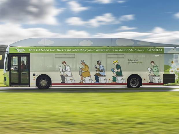 Αυτό είναι το πρώτο λεωφορείο που κινείται με ανθρώπινα απόβλητα