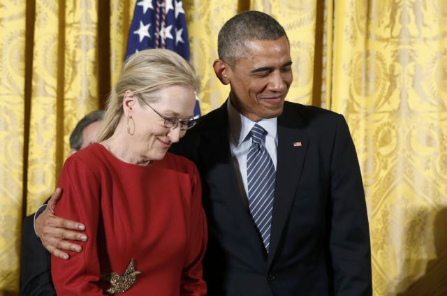 Ομπάμα: «Αγαπώ τη Μέριλ Στριπ… Η Μισέλ δεν μπορεί να κάνει τίποτα γι’ αυτό»