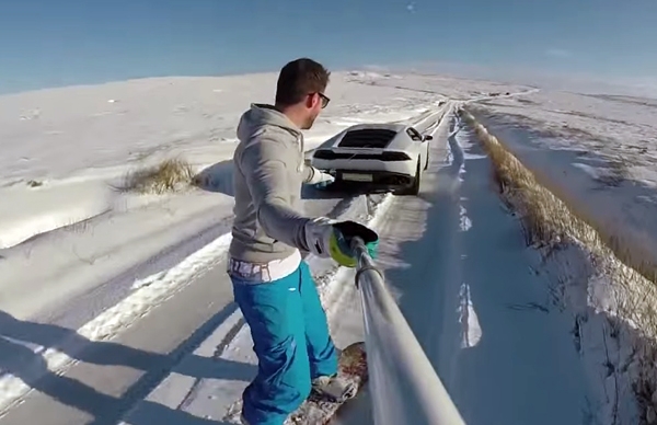 Μια Lamborghini Huracan που λατρεύει το σκι