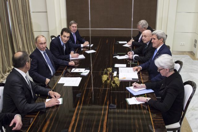 Επί τέσσερις ώρες συνομιλούσαν Πούτιν και Κέρι στο Σότσι χωρίς να σπάσει ο πάγος