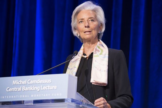 Παρέμβαση του ΔΝΤ στη συνέντευξη Λαγκάρντ