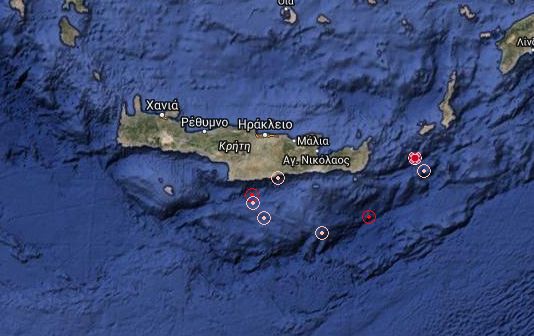 Νέος σεισμός 4,1 βαθμών ανατολικά της Κρήτης