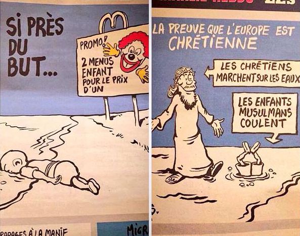 Σχόλια προκαλούν τα σκίτσα του Charlie Hebdo για τους πρόσφυγες | tanea.gr