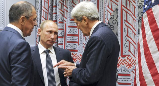 Ο Κέρι συζητά σήμερα στην Μόσχα με Πούτιν και Λαβρόφ για το μέλλον της Συρίας
