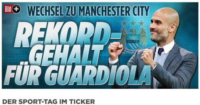 Ο Πεπ στη Σίτι με τριετές συμβόλαιο, αναφέρει η «Bild»