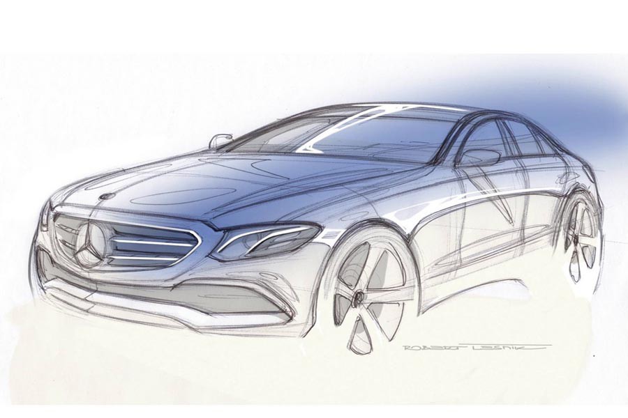 Το πρώτο σκίτσο για τη νέα Mercedes E-Class