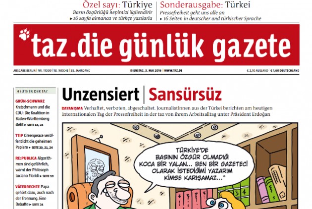 Ειδική έκδοση γερμανικής εφημερίδας κατά της λογοκρισίας στην Τουρκία