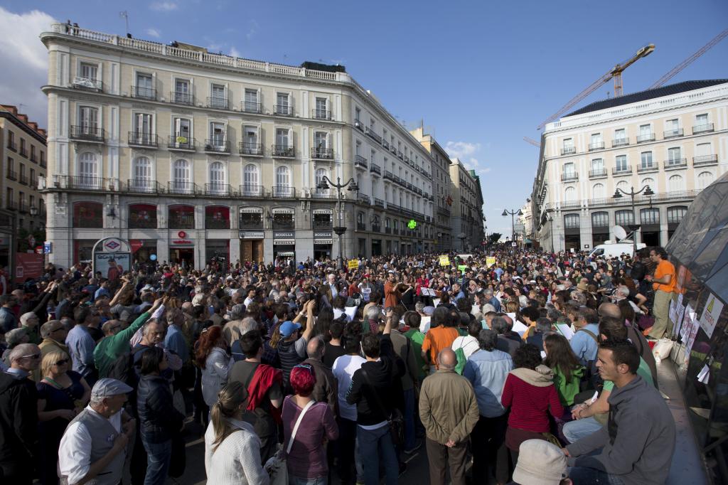 Οι «Αγανακτισμένοι» της Ισπανίας πραγματοποίησαν πορεία