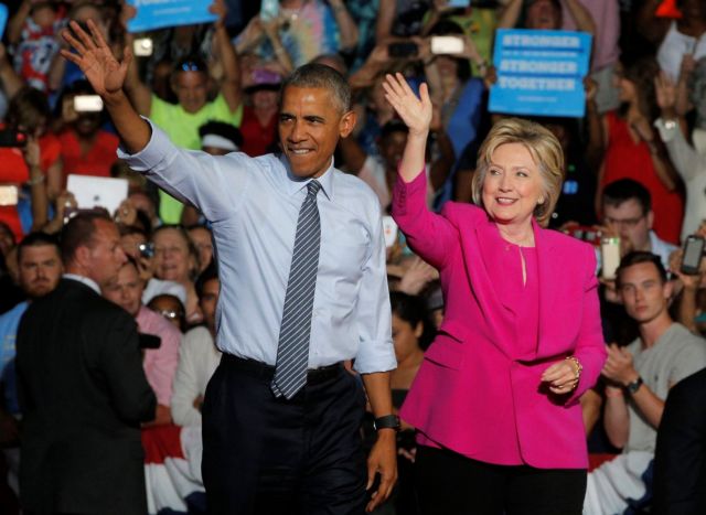 Ομπάμα και Κλίντον μαζί στην τελευταία προεκλογική συγκέντρωση