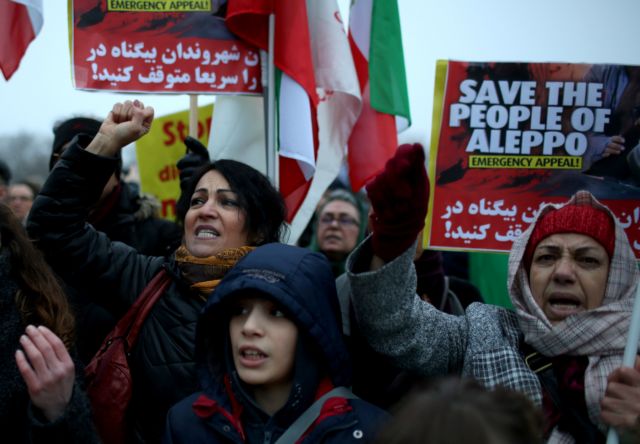 Συγκέντρωση αλληλεγγύης προς το Χαλέπι στο Βερολίνο