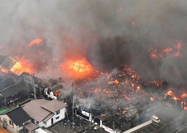 Στις φλόγες 140 κτίρια, καταστήματα και σπίτια, σε παράκτια πόλη της Ιαπωνίας