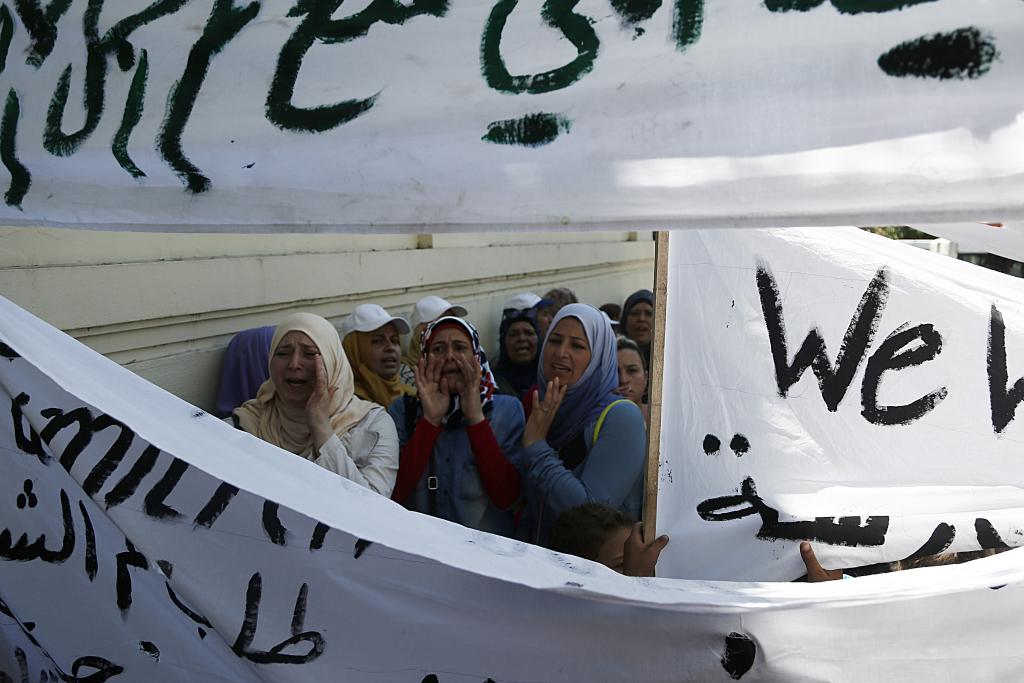 Διαμαρτυρία προσφύγων έξω από τη γερμανική πρεσβεία στην Αθήνα