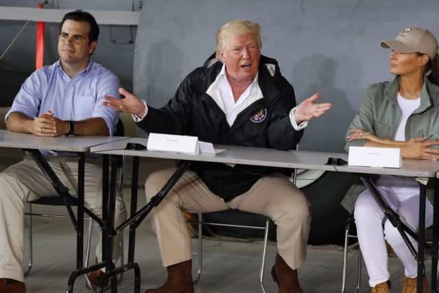 Αλγεινή εντύπωση προκάλεσε η επίσκεψη Τραμπ στο κατεστραμμένο Πουέρτο Ρίκο