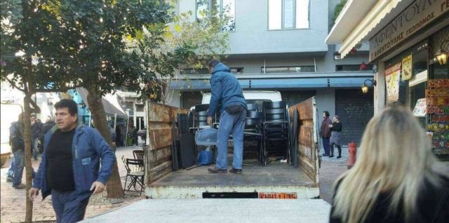 «Σήκωσαν» τραπεζοκαθίσματα από Αγία Ειρήνη και Κολωνάκι