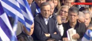 Συγκινημένος στο συλλαλητήριο ο Αντώνης Σαμαράς (βίντεο)