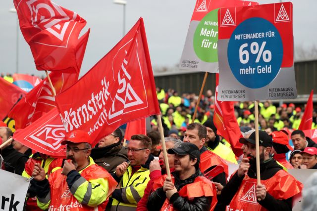 Συμφωνία με συνδικάτα για αυξήσεις 3,5% στη Γερμανία | tanea.gr