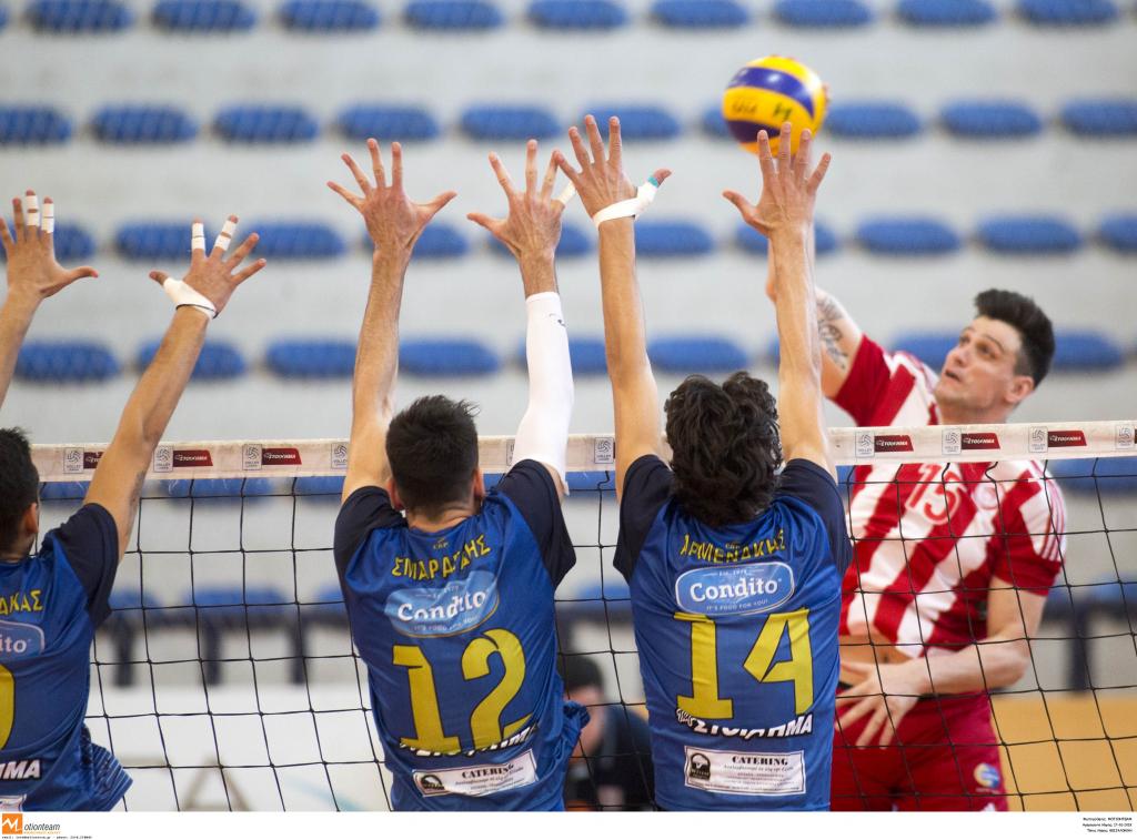 Α1 βόλεϊ : Δύσκολη νίκη για τον Ολυμπιακό