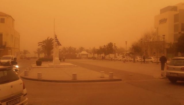 Σε Σαχάρα μετέτρεψε την Κρήτη η αφρικανική σκόνη (βίντεο)