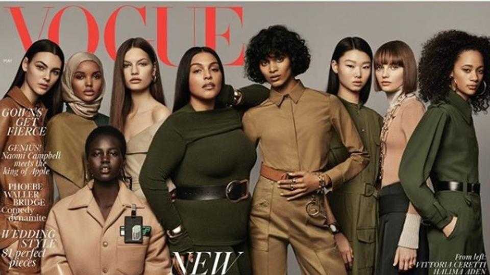 Το νέο εξώφυλλο της βρετανικής Vogue «φοράει» για πρώτη μαντίλα
