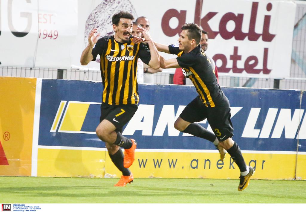 H AEK πέρασε δύσκολα από τα Περιβόλια, 1-0 τον Πλατανιά