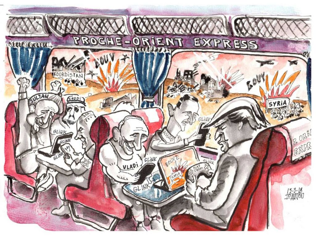 Έκθεση των Ελλήνων γελοιογράφων με θέμα τον Πόλεμο στο μετρό του Συντάγματος