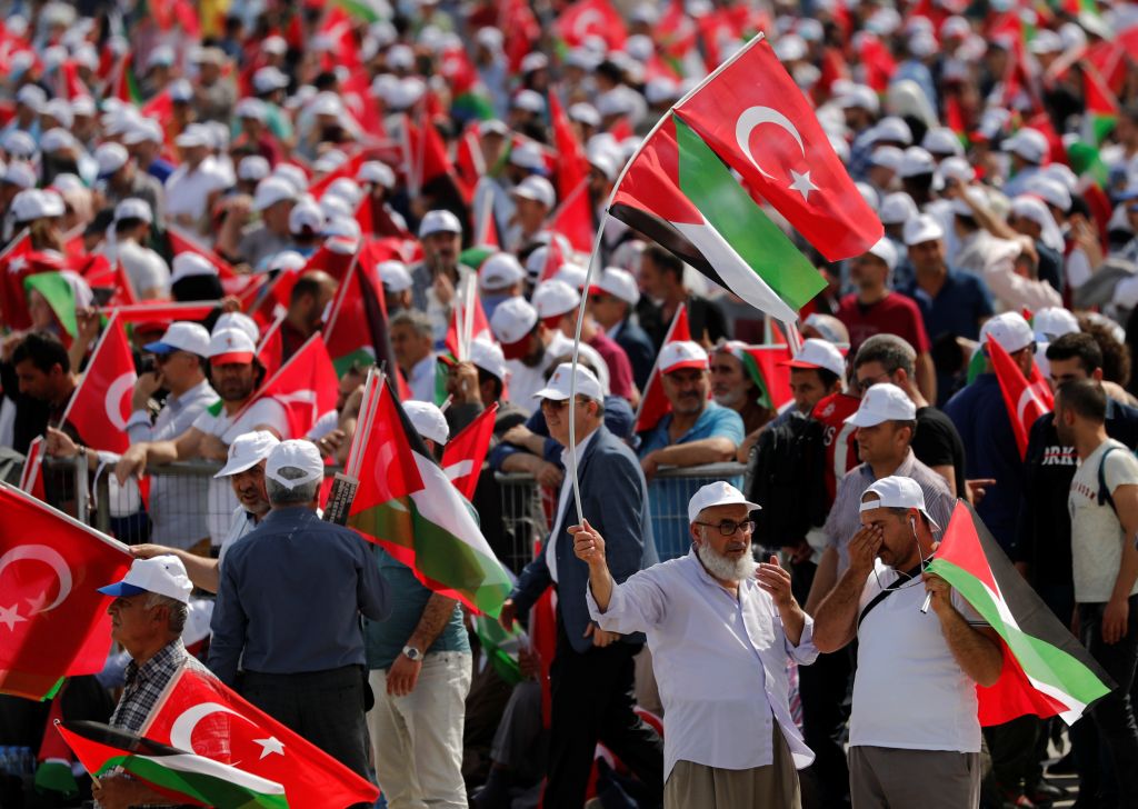Τουρκία: Μαζική διαδήλωση συμπαράστασης στον παλαιστινιακό λαό
