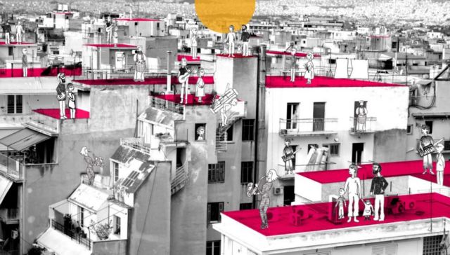 Μουσικά σήματα Μορς σε 35 ταράτσες των Εξαρχείων