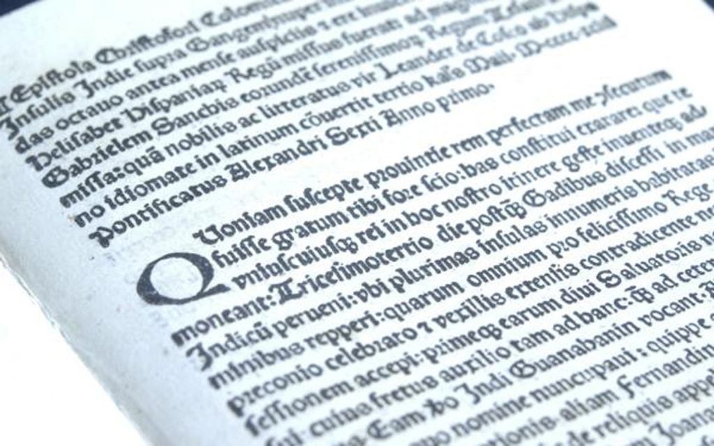 Επιστράφηκε στην Ισπανία επιστολή του Κολόμβου (του 1493)