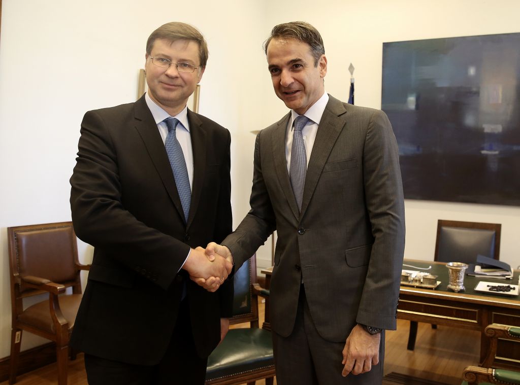 Παρέμβαση για το χρέος ζήτησε ο Μητσοτάκης από τον Ντομπρόφσκις