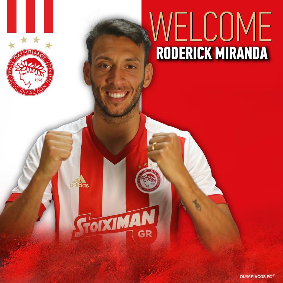 Ο Ολυμπιακός ανακοίνωσε την απόκτηση του Μιράντα