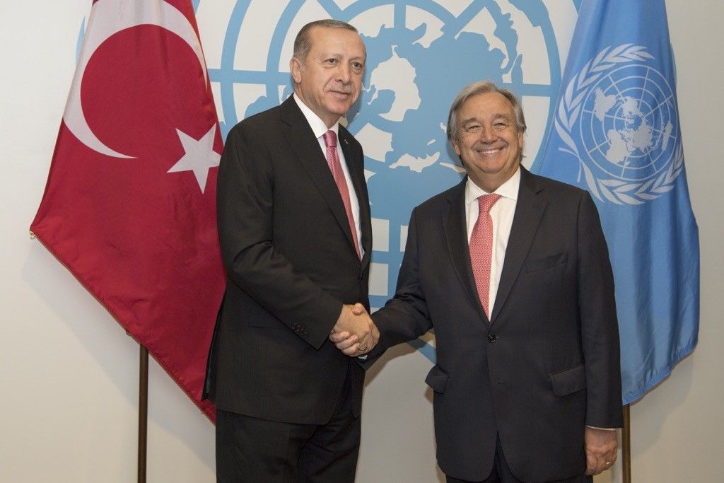 Συνάντηση Γκουτέρες – Ερντογάν στο περιθώριο της ΓΣ του ΟΗΕ