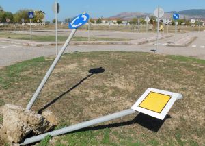 Μεσολόγγι: Μεγάλες καταστροφές σε πάρκο κυκλοφοριακής αγωγής