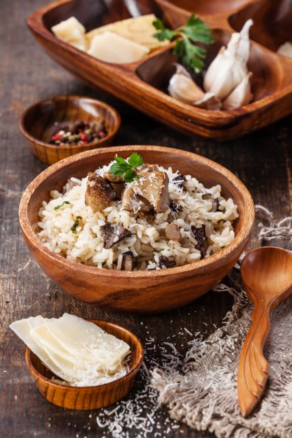 Ριζότο με μανιτάρια και παρμεζάνα