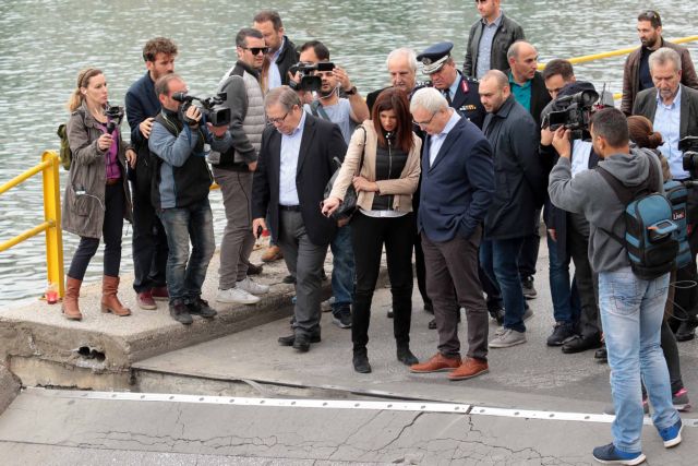 Νοτοπούλου στην Καβάλα: Αυτοψία στη γέφυρα που κατέρρευσε