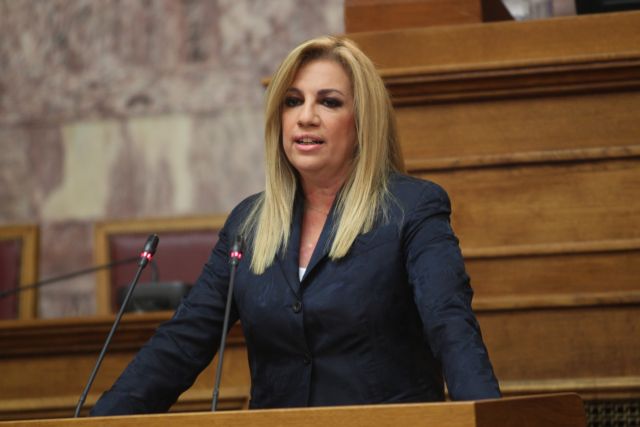 Φώφη Γεννηματά: «H κυβέρνηση δημιουργεί αρνητικό επενδυτικό κλίμα»